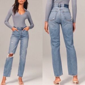 Abercrombie & Fitch Light Blue Straight Leg Jeans